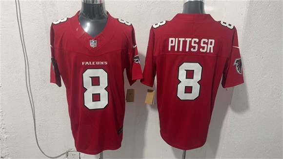 Atlanta Falcons #8 Kyle Pitts Sr. Red 2026 New F.U.S.E. Vapor Untouchable Limited Football Stitched Jersey Atlanta Falcons #8 Kyle Pitts Sr. Red 2026 New F.U.S.E. Vapor Untouchable Limited Football Stitched Jersey