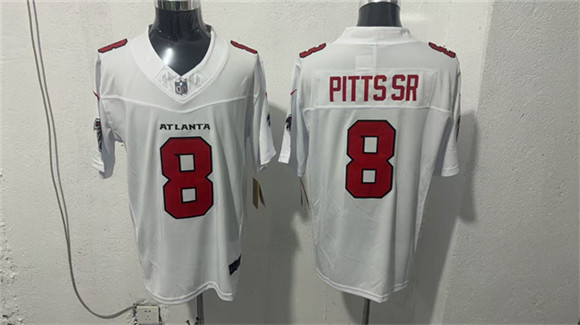 Atlanta Falcons #8 Kyle Pitts Sr. White 2026 New F.U.S.E. Vapor Untouchable Limited Football Stitched Jersey Atlanta Falcons #8 Kyle Pitts Sr. White 2026 New F.U.S.E. Vapor Untouchable Limited Football Stitched Jersey