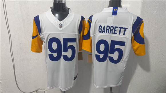 Los Angeles Rams #95 Myles Garrett White 2026 F.U.S.E. Vapor Limited Football Stitched Jersey Los Angeles Rams #95 Myles Garrett White 2026 F.U.S.E. Vapor Limited Football Stitched Jersey