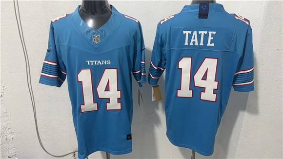 Tennessee Titans #14 Carnell Tate Light Blue 2026 F.U.S.E. Vapor Limited Football Stitched Jersey Tennessee Titans #14 Carnell Tate Light Blue 2026 F.U.S.E. Vapor Limited Football Stitched Jersey
