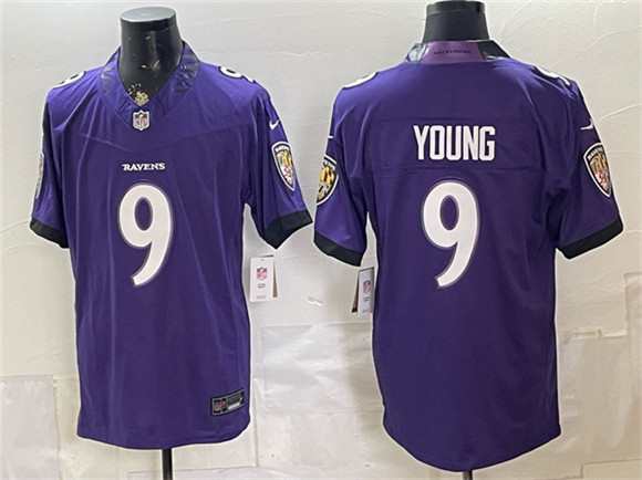 Baltimore Ravens #9 Zion Young Purple 2026 F.U.S.E. Vapor Limited Football Stitched Jersey Baltimore Ravens #9 Zion Young Purple 2026 F.U.S.E. Vapor Limited Football Stitched Jersey