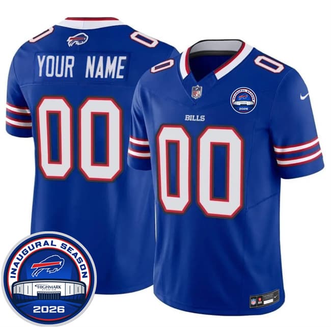 Buffalo Bills Active Player Custom Blue F.U.S.E. 2026 Inaugural Season at Highmark Stadium Football Stitched Jersey Buffalo Bills Active Player Custom Blue F.U.S.E. 2026 Inaugural Season at Highmark Stadium Football Stitched Jersey