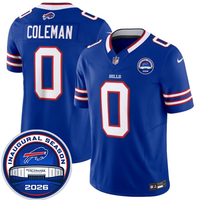 Buffalo Bills #0 Keon Coleman Blue F.U.S.E. 2026 Inaugural Season at Highmark Stadium Football Stitched Jersey Buffalo Bills #0 Keon Coleman Blue F.U.S.E. 2026 Inaugural Season at Highmark Stadium Football Stitched Jersey