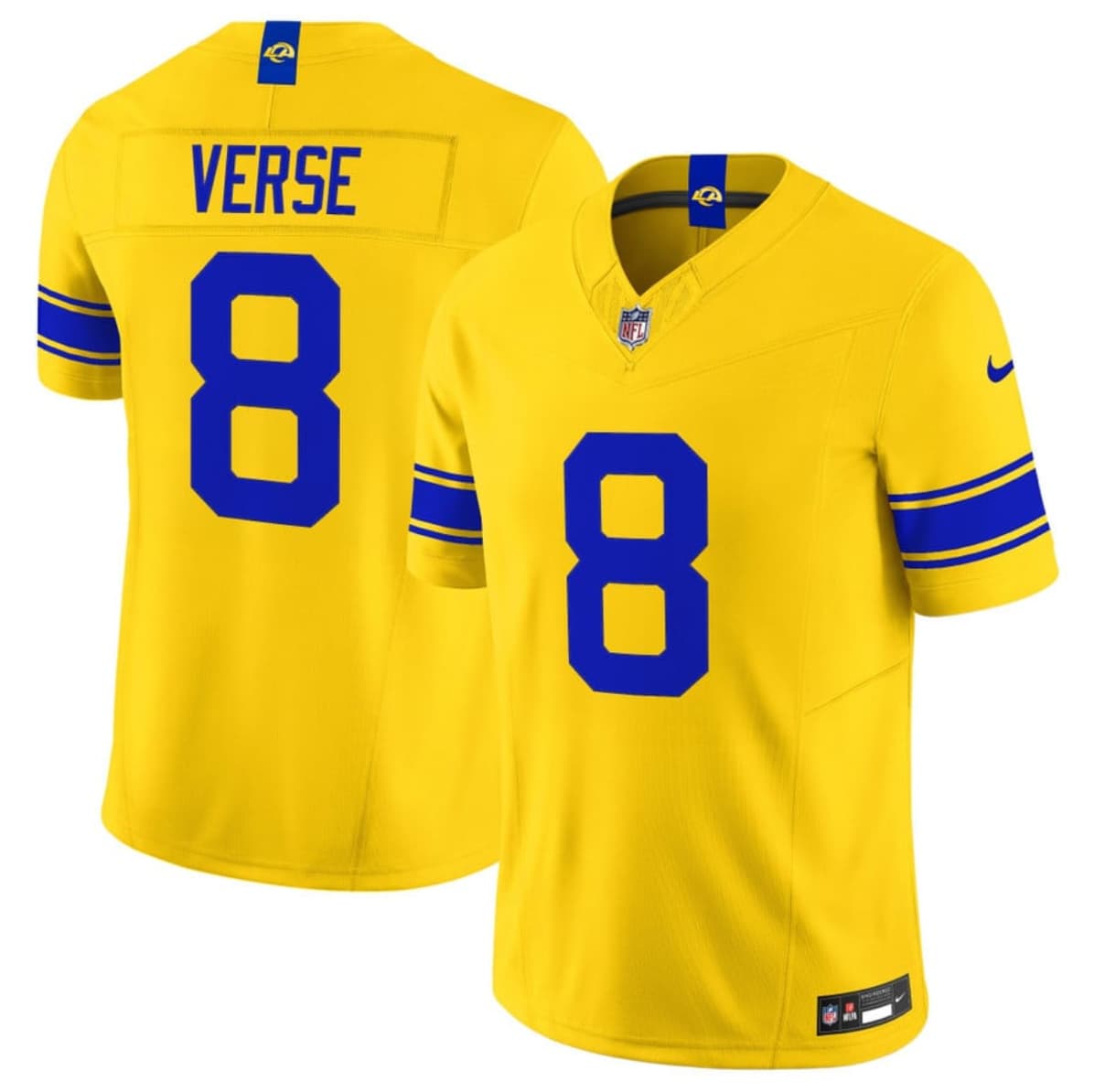 Los Angeles Rams #8 Jared Verse Yellow 2026 F.U.S.E. Vapor Limited Football Stitched Jersey