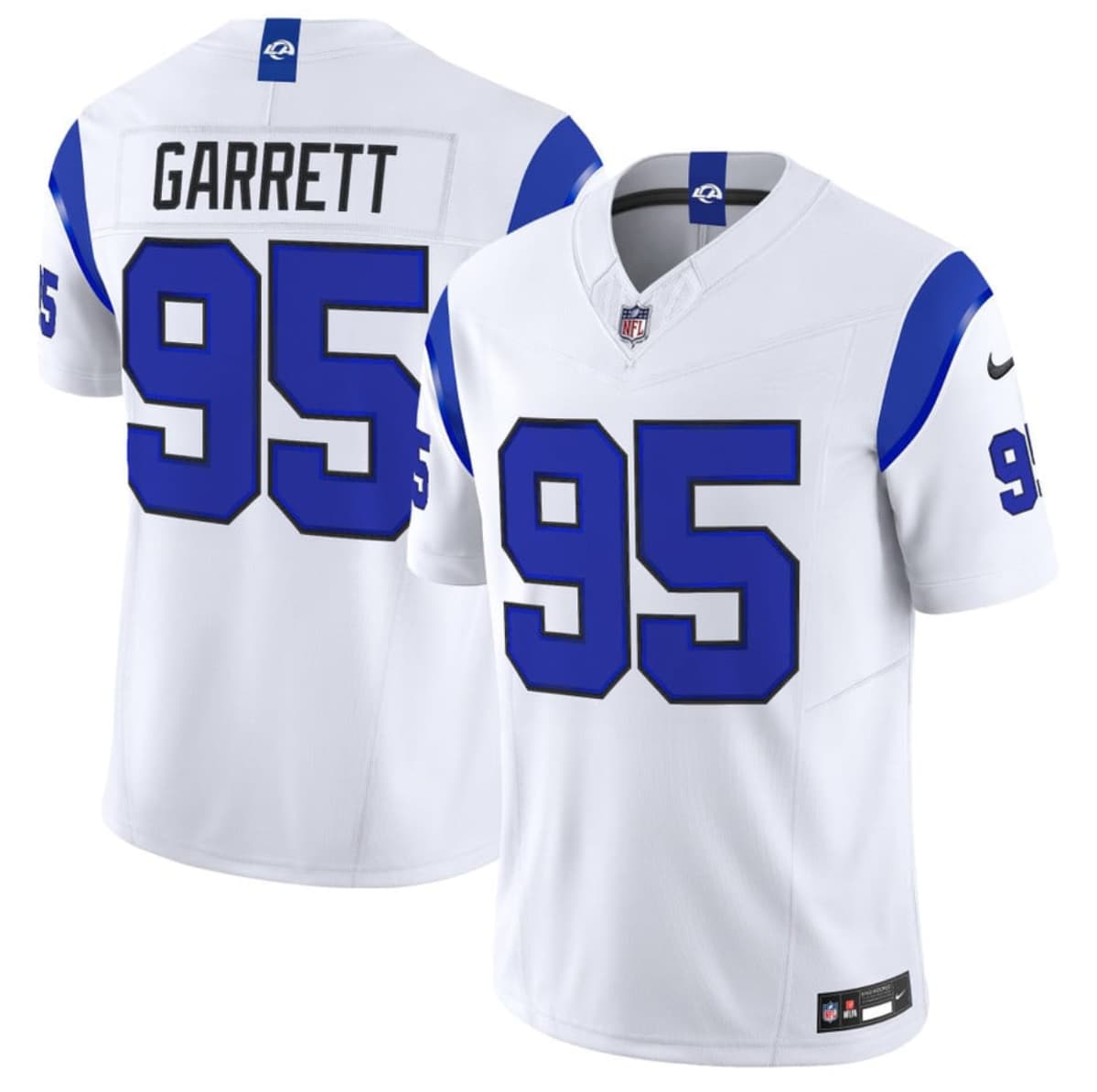 Los Angeles Rams #95 Myles Garrett White 2026 F.U.S.E. Vapor Limited Football Stitched Jersey Los Angeles Rams #95 Myles Garrett White 2026 F.U.S.E. Vapor Limited Football Stitched Jersey
