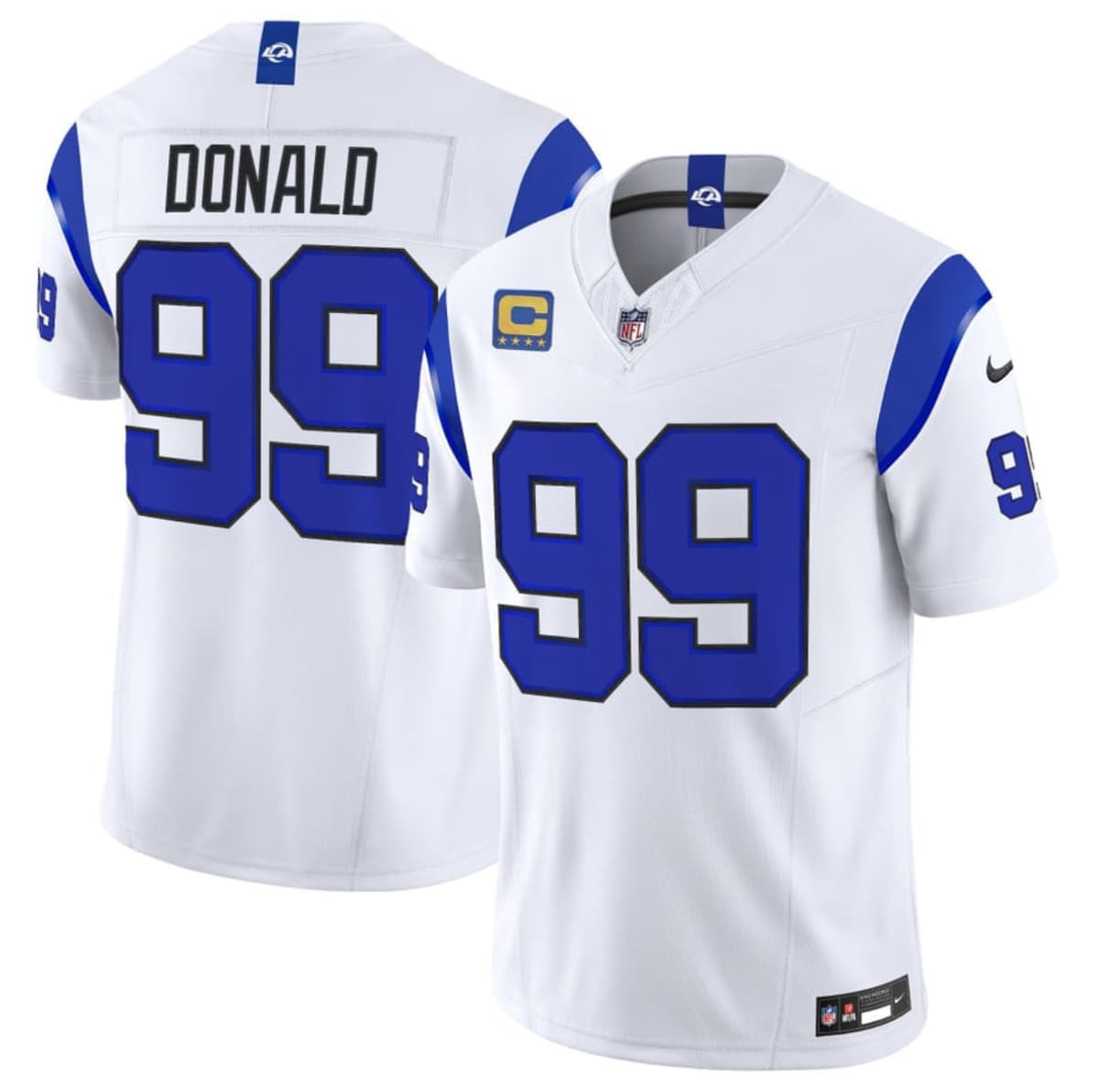 Los Angeles Rams #99 Aaron Donald White 2026 F.U.S.E. With 4- Star C Patch Vapor Limited Football Stitched Jersey