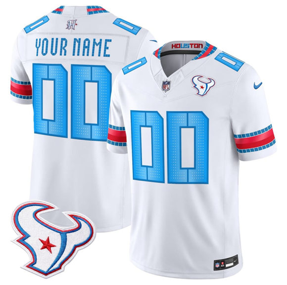 Houston Texans Active Player Custom White 2026 F.U.S.E. Rivalries Vapor Untouchable Limited Football Stitched Jersey