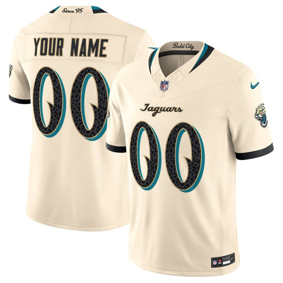 Jacksonville Jaguars Active Player Custom Cream 2026 F.U.S.E. Rivalries Vapor Untouchable Limited Football Stitched Jersey