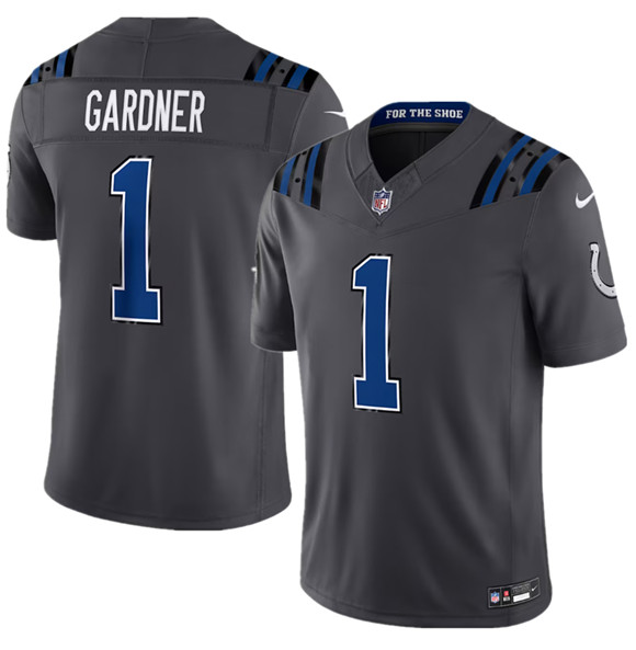 Indianapolis Colts #1 Sauce Gardner Dark Gray 2026 F.U.S.E. Rivalries Collection Limited Football Stitched Jersey