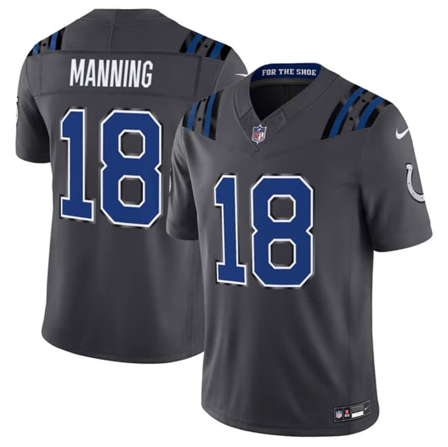 Indianapolis Colts #18 Peyton Manning Dark Gray 2026 F.U.S.E. Rivalries Collection Limited Football Stitched Jersey