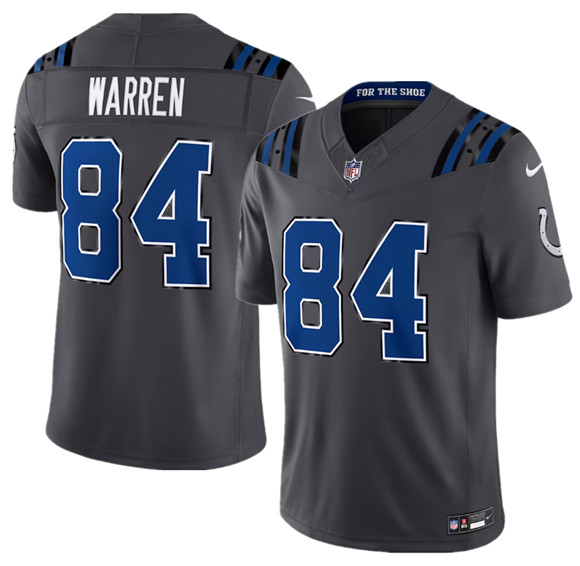 Indianapolis Colts #84 Tyler Warren Dark Gray2026 F.U.S.E. Rivalries Collection Limited Football Stitched Jersey