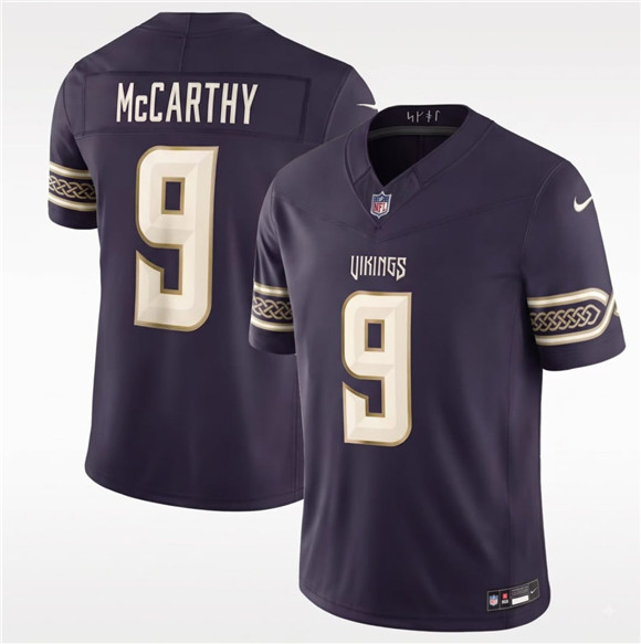 Minnesota Vikings #9 J.J. McCarthy Deep Purple 2026 F.U.S.E. Rivalries Collection Limited Football Stitched Jersey Minnesota Vikings #9 J.J. McCarthy Deep Purple 2026 F.U.S.E. Rivalries Collection Limited Football Stitched Jersey