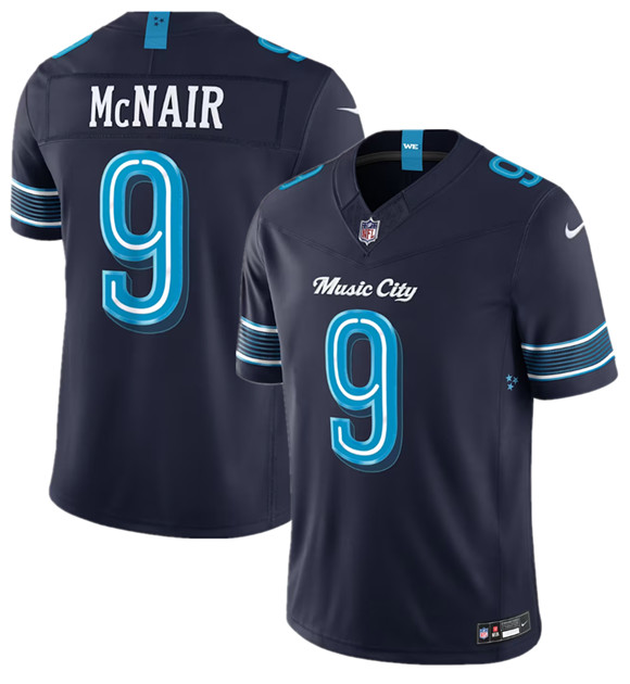 Tennessee Titans #9 Steve McNair Navy 2026 F.U.S.E. 'Music City' Rivalries Collection Limited Football Stitched Jersey