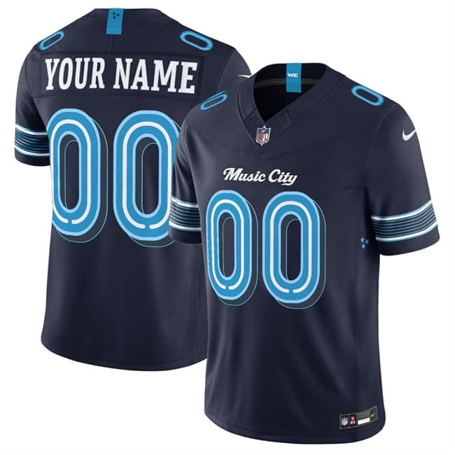 Tennessee Titans Custom Navy 2026 F.U.S.E. 'Music City' Rivalries Collection Limited Football Stitched Jersey