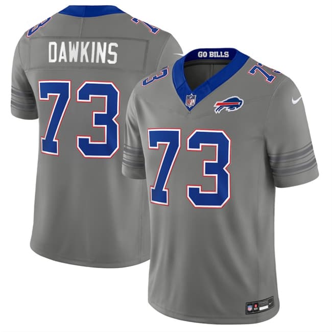 Buffalo Bills #73 Dion Dawkins Gray F.U.S.E. 2026 Nickel City Vapor Football Stitched Jersey Buffalo Bills #73 Dion Dawkins Gray F.U.S.E. 2026 Nickel City Vapor Football Stitched Jersey