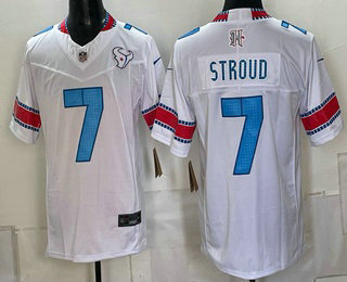 Houston Texans #7 CJ Stroud White 2026 FUSE Rivalries Collection Limited Stitched Jersey Houston Texans #7 CJ Stroud White 2026 FUSE Rivalries Collection Limited Stitched Jersey