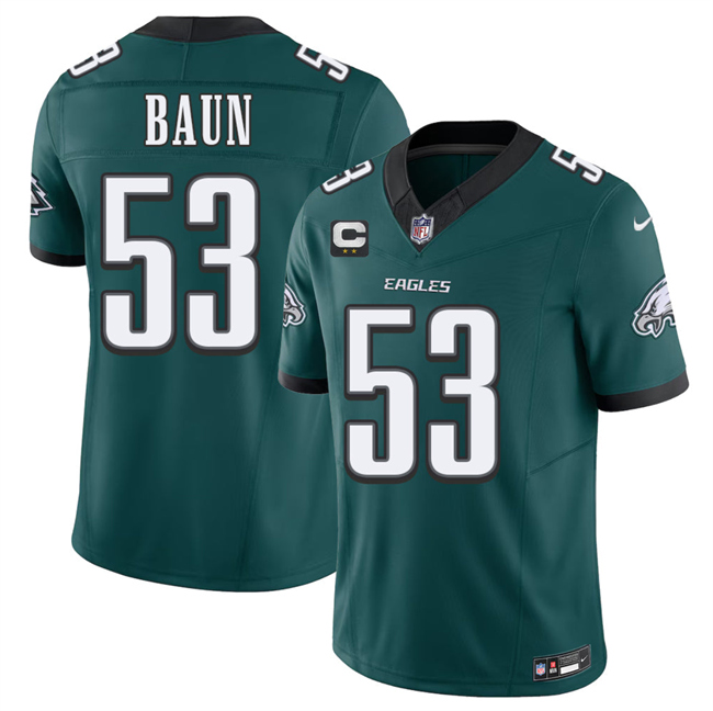 Philadelphia Eagles #53 Zack Baun Green 2026 F.U.S.E. 2-Star C Patch Vapor Untouchable Limited Football Stitched Jersey