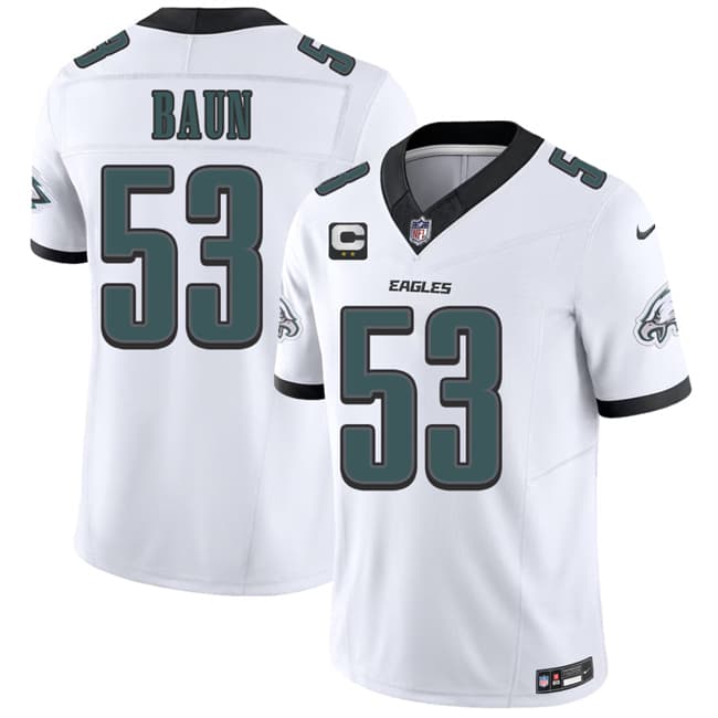 Philadelphia Eagles #53 Zack Baun White 2026 F.U.S.E. 2-Star C Patch Vapor Untouchable Limited Football Stitched Jersey