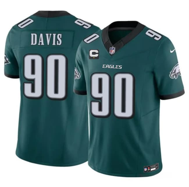 Philadelphia Eagles #90 Jordan Davis Green 2026 F.U.S.E. 1-Star C Patch Vapor Untouchable Limited Football Stitched Jersey