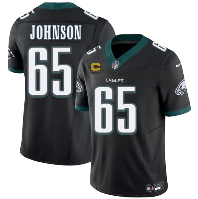 Philadelphia Eagles #65 Lane Johnson Black 2026 F.U.S.E. 4-Star C Patch Vapor Untouchable Throwback Limited Football Stitched Jersey