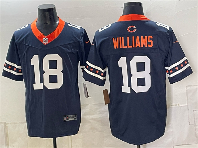 Chicago Bears #18 Caleb Williams Navy 2026 F.U.S.E. Limited Football Stitched Jersey Chicago Bears #18 Caleb Williams Navy 2026 F.U.S.E. Limited Football Stitched Jersey