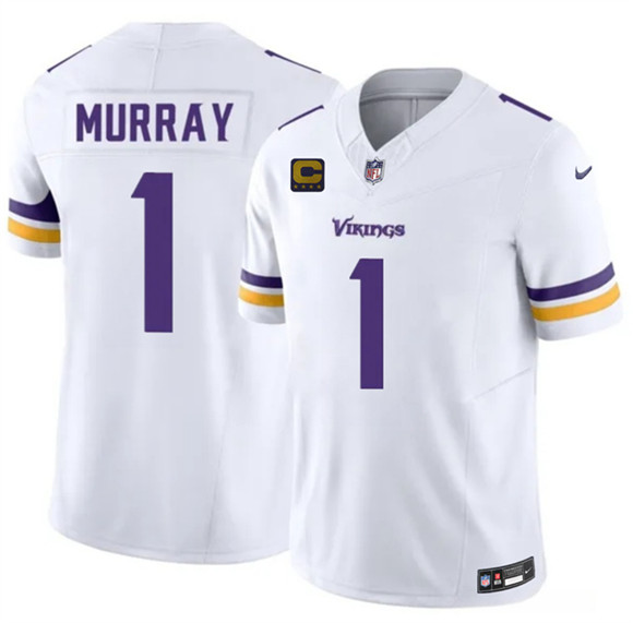Minnesota Vikings #1 Kyler Murray White 2026 F.U.S.E. 4-Star C Patch Vapor Untouchable Limited Football Stitched Jersey