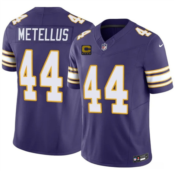 Minnesota Vikings #44 Josh Metellus Purple 2026 F.U.S.E. 4-Star C Patch Vapor Untouchable Throwback Limited Football Stitched Jersey
