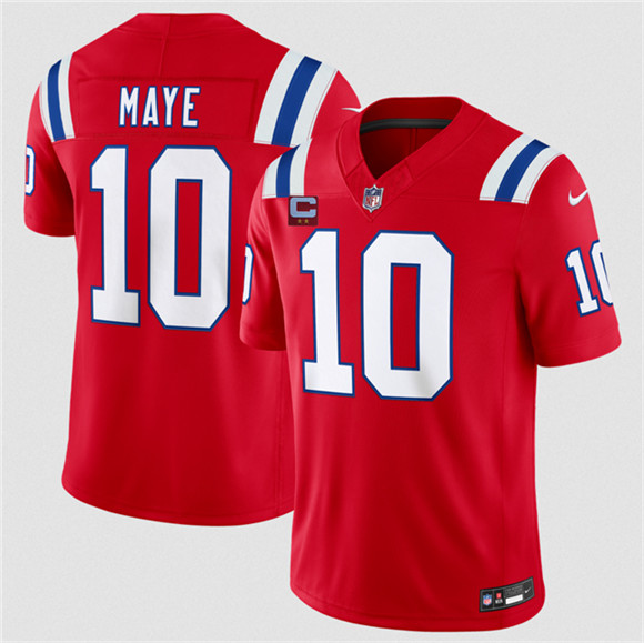 New England Patriots #10 Drake Maye Red 2026 F.U.S.E. 2-Star C Pach Vapor Limited Football Stitched Jersey