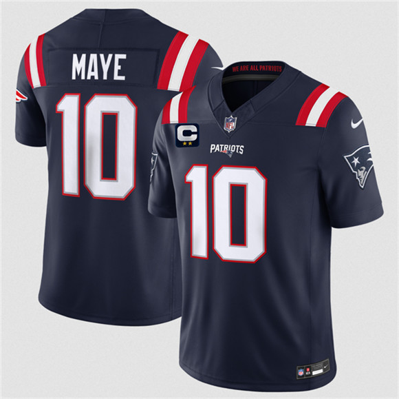 New England Patriots #10 Drake Maye Navy 2026 F.U.S.E. 2-Star C Pach Vapor Limited Football Stitched Jersey