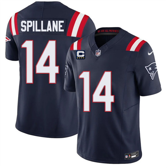 New England Patriots #14 Robert Spillane Navy 2026 F.U.S.E. 4-Star C Pach Vapor Limited Football Stitched Jersey