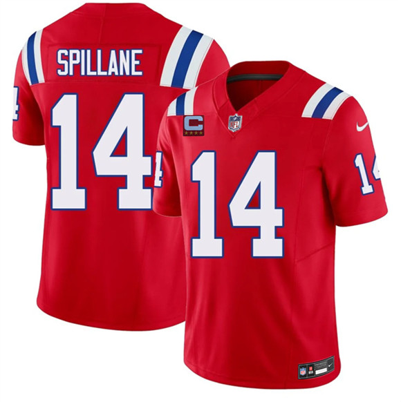 New England Patriots #14 Robert Spillane Red 2026 F.U.S.E. 4-Star C Pach Vapor Limited Football Stitched Jersey