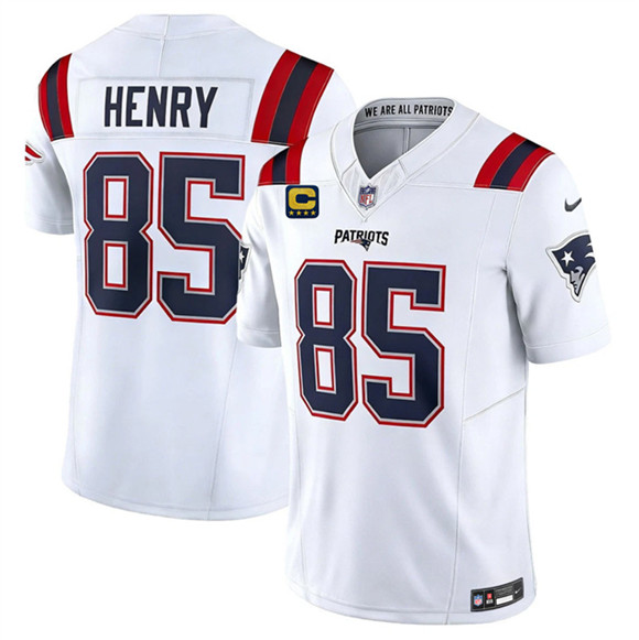 New England Patriots #85 Hunter Henry White 2026 F.U.S.E. 4-Star C Pach Vapor Limited Football Stitched Jersey