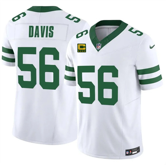 New York Jets #56 Demario Davis White 2025 F.U.S.E. 4-Star C Patch Vapor Untouchable Limited Football Stitched Jersey