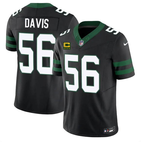 New York Jets #56 Demario Davis Black 2025 F.U.S.E. 4-Star C Patch Vapor Untouchable Limited Football Stitched Jersey