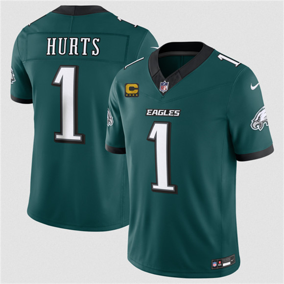 Philadelphia Eagles #1 Jalen Hurts Green 2026 F.U.S.E. 4-Star C Patch Vapor Untouchable Limited Football Stitched Jersey Philadelphia Eagles #1 Jalen Hurts Green 2026 F.U.S.E. 4-Star C Patch Vapor Untouchable Limited Football Stitched Jersey