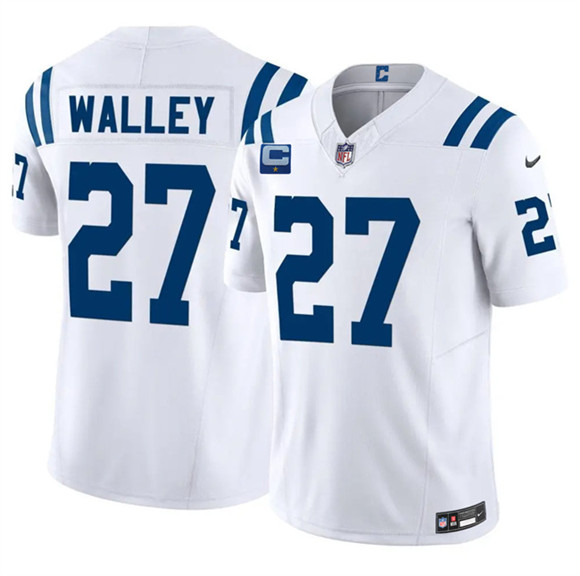 Indianapolis Colts #27 Justin Walley White 2026 F.U.S.E. 1-Star C Patch Vapor Limited Football Stitched Jersey Indianapolis Colts #27 Justin Walley White 2026 F.U.S.E. 1-Star C Patch Vapor Limited Football Stitched Jersey