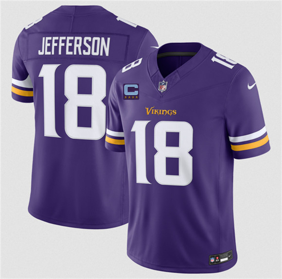 Minnesota Vikings #18 Justin Jefferson Purple 2026 F.U.S.E. With 4-star C Patch Vapor Untouchable Limited Football Stitched Jersey Minnesota Vikings #18 Justin Jefferson Purple 2026 F.U.S.E. With 4-star C Patch Vapor Untouchable Limited Football Stitched Jersey
