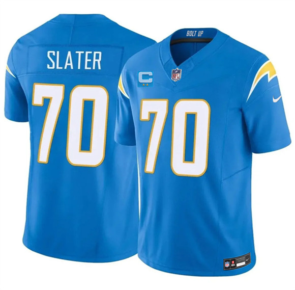Los Angeles Chargers #70 Rashawn Slater Blue 2026 F.U.S.E. 2-Star C Patch Vapor Limited Football Stitched Jersey