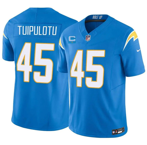 Los Angeles Chargers #45 Tuli Tuipulotu Blue 2026 F.U.S.E. 1-Star C Patch Vapor Limited Football Stitched Jersey