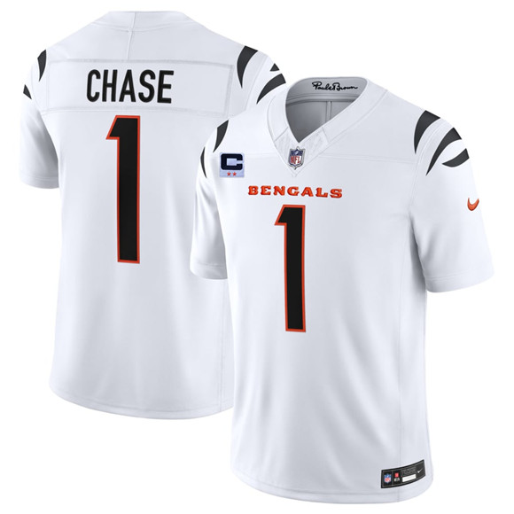 Cincinnati Bengals #1 Ja'Marr Chase White 2026 F.U.S.E. 2-Star C Patch Vapor Untouchable Limited Football Stitched Jersey