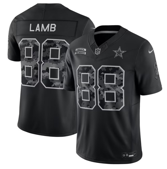 Dallas Cowboys #88 CeeDee Lamb Black 2026 F.U.S.E. Salute to Service Limited Stitched Football Jersey