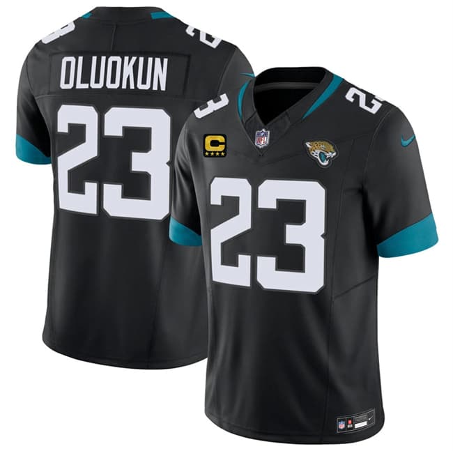 Jacksonville Jaguars #23 Foyesade Oluokun Black 2026 F.U.S.E. 4-Star C Patch Vapor Limited Football Stitched Jersey