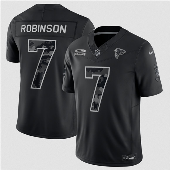 Atlanta Falcons #7 Bijan Robinson Black F.U.S.E. 2026 Salute to Service Limited Football Stitched Jersey
