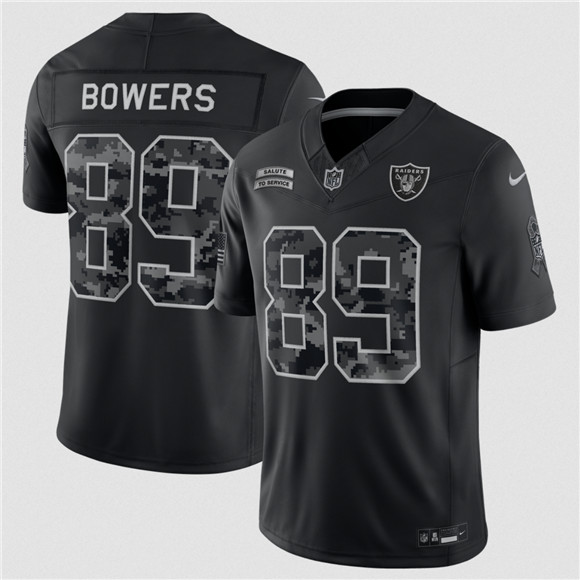 Las Vegas Raiders #89 Brock Bowers Black F.U.S.E. 2026 Salute to Service Limited Football Stitched Jersey