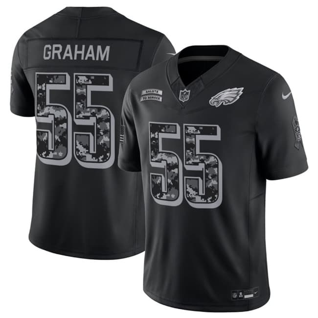 Philadelphia Eagles #55 Brandon Graham Black F.U.S.E. 2026 Salute to Service Limited Football Stitched Jersey