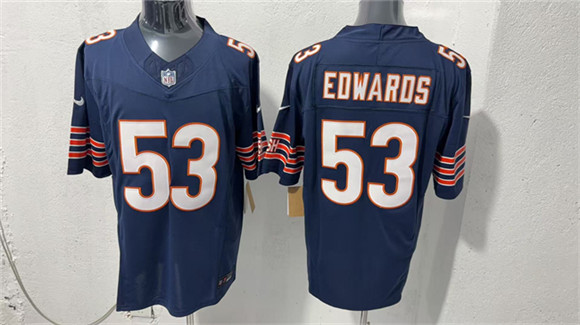Chicago Bears #53 T.J. Edwards Navy 2026 F.U.S.E. Vapor Untouchable Limited Football Stitched Jersey