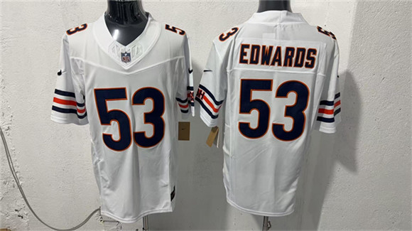 Chicago Bears #53 T.J. Edwards White 2026 F.U.S.E. Vapor Untouchable Limited Football Stitched Jersey