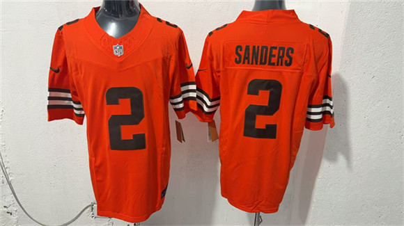 Cleveland Browns #2 Shedeur Sanders Orange 2026 Vapor Limited Football Stitched Jersey
