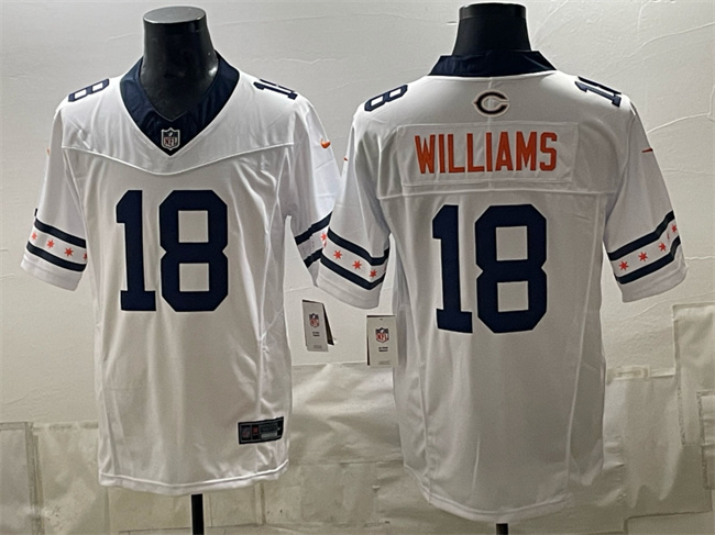 Chicago Bears #18 Caleb Williams White 2026 F.U.S.E. Limited Football Stitched Jersey