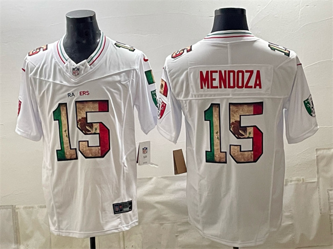 Las Vegas Raiders #15 Fernando Mendoza White F.U.S.E. Mexico Vapor Untouchable Limited Football Stitched Jersey